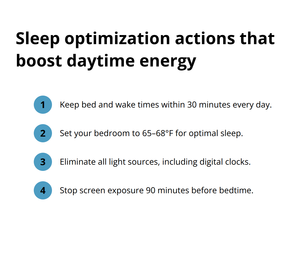 Compact list of practical sleep steps to improve energy in depression. - extreme fatigue depression